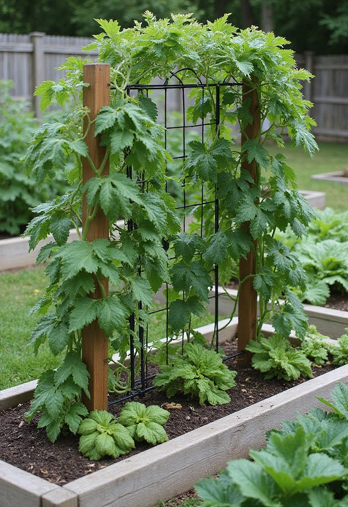 30 Veggie Garden Trellis Ideas That Boost Your Harvest - 14. Trellis Garden Bed