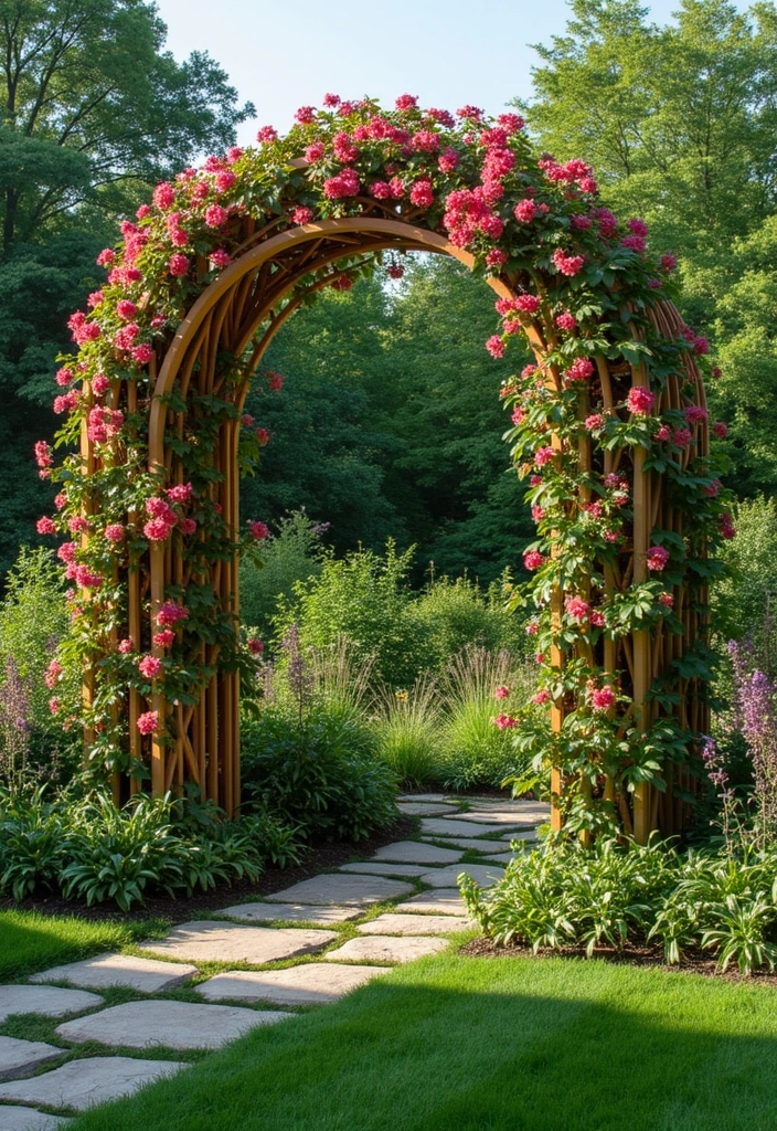 30 Veggie Garden Trellis Ideas That Boost Your Harvest - 20. Geometric Trellis Structures