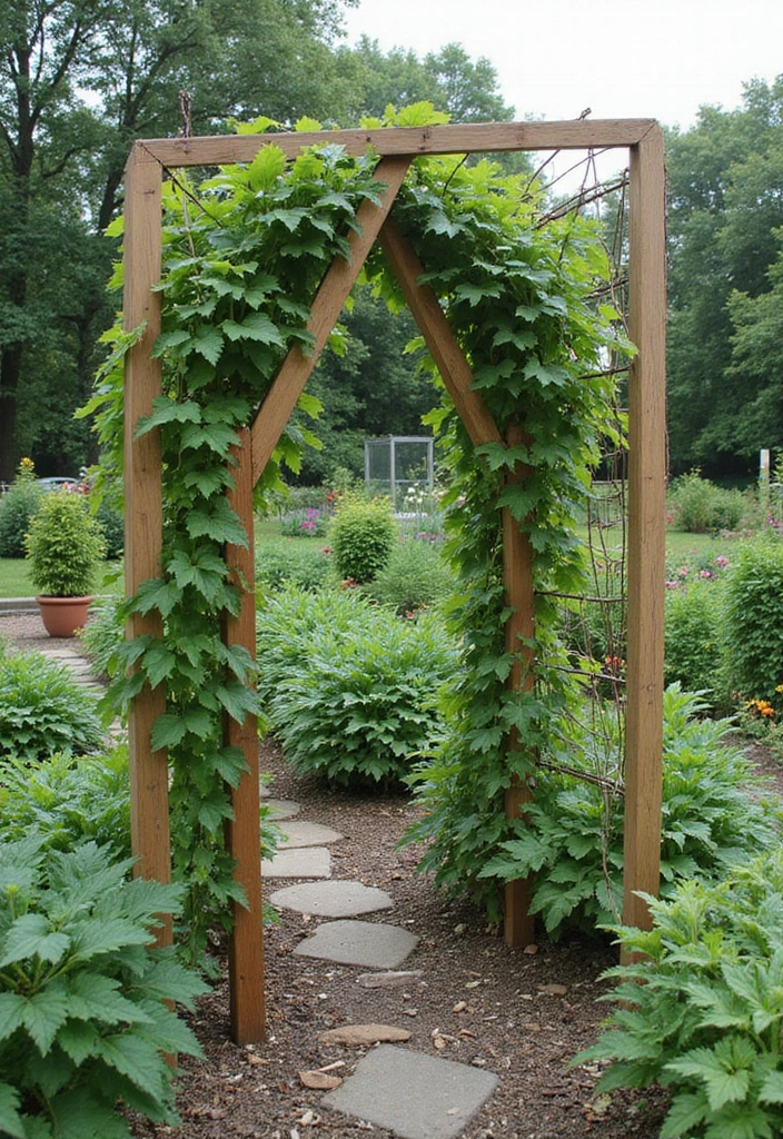30 Veggie Garden Trellis Ideas That Boost Your Harvest - 22. V-Shaped Trellis