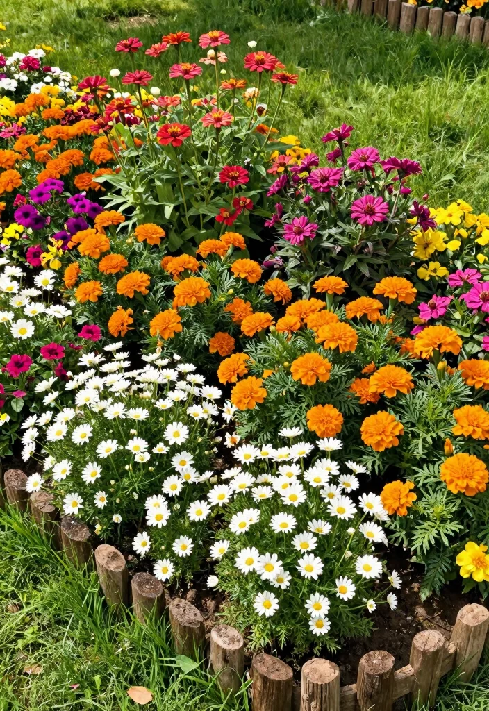 10 Corner Garden Bed Ideas for Smart Use of Unused Yard Space - 10. Colorful Flower Corner Bed 1