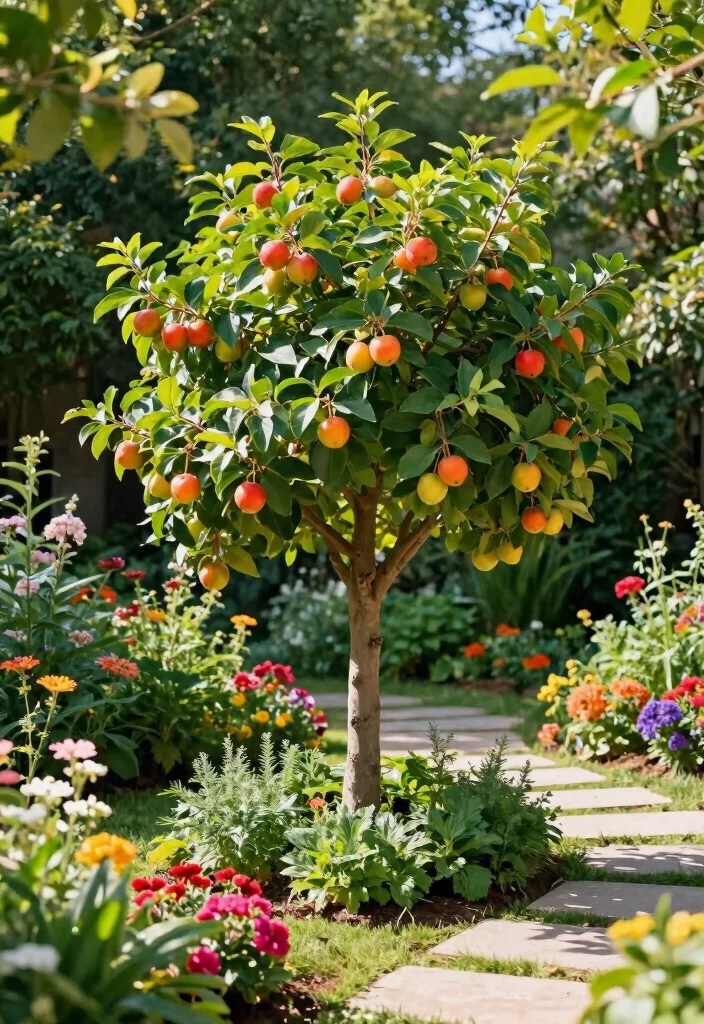 10 Corner Garden Bed Ideas for Smart Use of Unused Yard Space - 6. Compact Fruit Trees 1