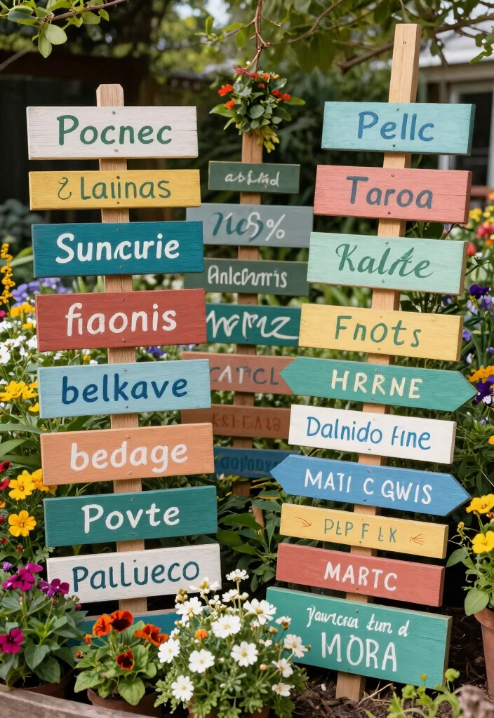 10 Pallet Landscaping Ideas for Creative Budget Friendly DIY Gardens - 10. Pallet Garden Signage 1