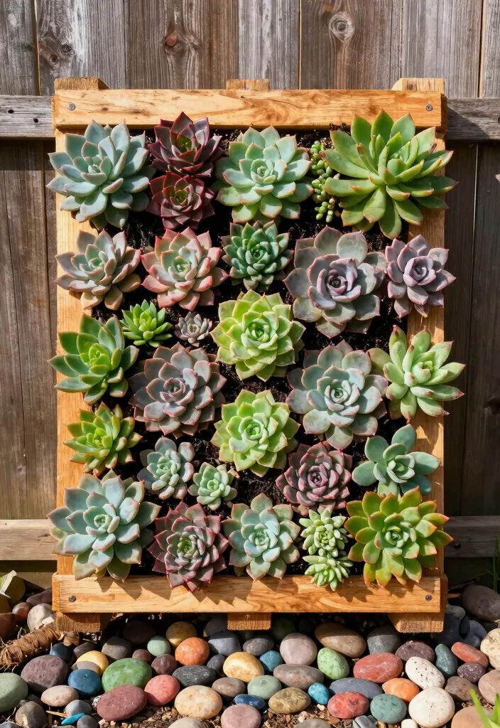 10 Pallet Landscaping Ideas for Creative Budget Friendly DIY Gardens - 7. Pallet Vertical Garden for Succulents 1