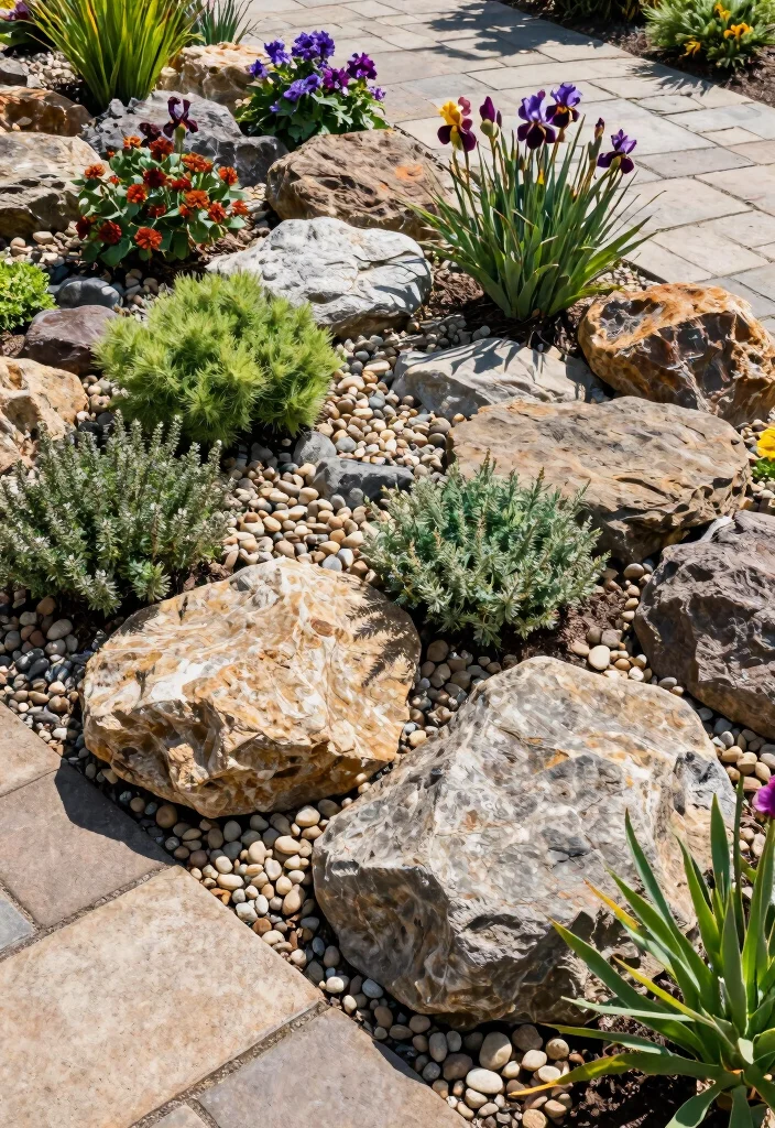 10 Small Flower Bed Ideas in Front of House for Instant Curb Appeal 2 10 Small Flower Bed Ideas in Front of House for Instant Curb Appeal - 2. Rock Garden Flower Beds 1