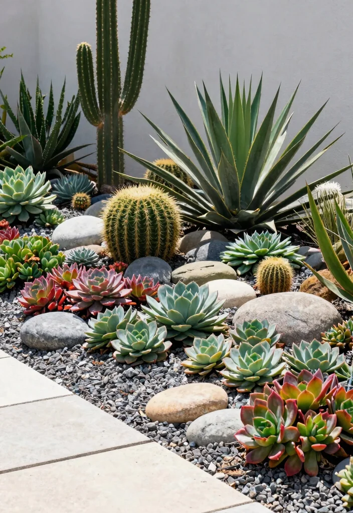10 Small Flower Bed Ideas in Front of House for Instant Curb Appeal 8 10 Small Flower Bed Ideas in Front of House for Instant Curb Appeal - 8. Succulent and Cactus Gardens 1