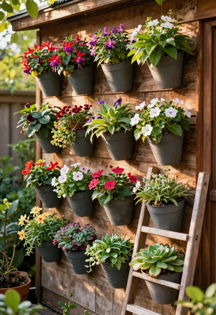 12 Above Ground Flower Bed Ideas for Easy Access and Modern Garden Design 10 12 Above Ground Flower Bed Ideas for Easy Access and Modern Garden Design - 10. Vertical Hanging Gardens 1