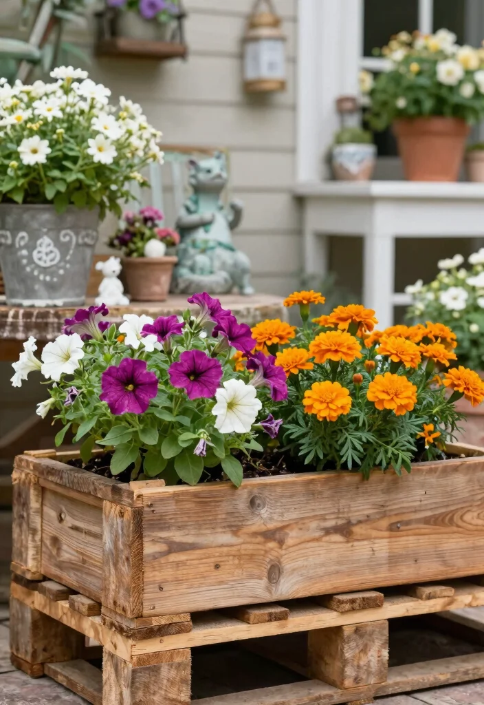 12 Above Ground Flower Bed Ideas for Easy Access and Modern Garden Design 6 12 Above Ground Flower Bed Ideas for Easy Access and Modern Garden Design - 6. Recycled Pallet Planters 1