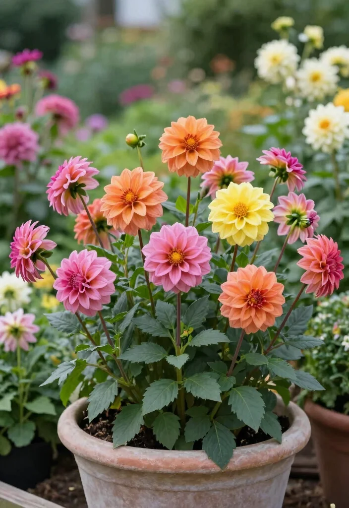12 Annual Flower Bed Ideas for Fresh Color Every Growing Season - 10. Dazzling Dahlia Display 1