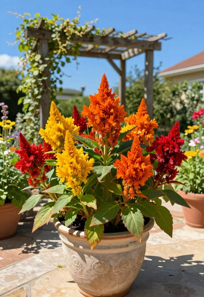 12 Annual Flower Bed Ideas for Fresh Color Every Growing Season - 7. Fun and Funky Celosia 1