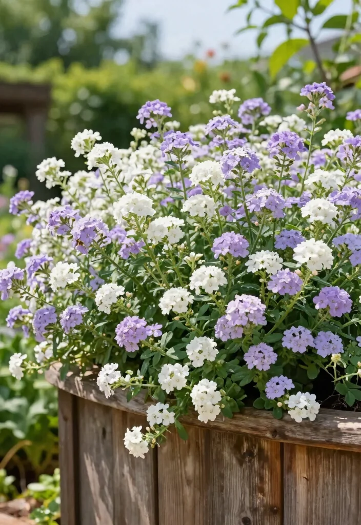 12 Annual Flower Bed Ideas for Fresh Color Every Growing Season - 8. Graceful Sweet Alyssum 1