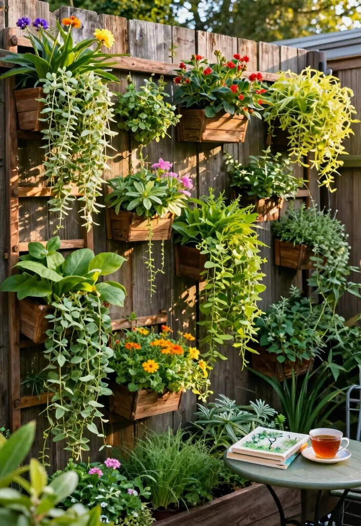 12 Backyard Fence Landscaping Ideas for Privacy Softening and Style - 1. Vertical Garden Wall 1