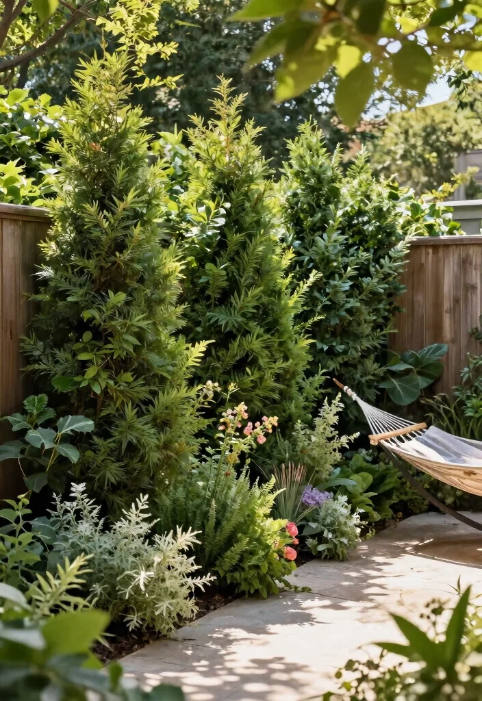 12 Backyard Fence Landscaping Ideas for Privacy Softening and Style - 2. Living Privacy Screens 1