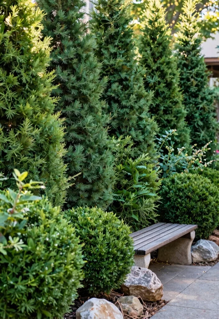 12 Berm Landscaping Ideas for Privacy, Drainage, and Visual Interest 2 12 Berm Landscaping Ideas for Privacy, Drainage, and Visual Interest - 2. Privacy Berm with Evergreen Plants 1