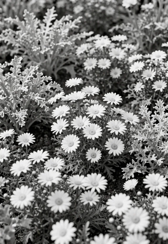 12 Border Flower Bed Ideas for Clean Colorful and Well Defined Gardens - 2. Monochrome Magic 1