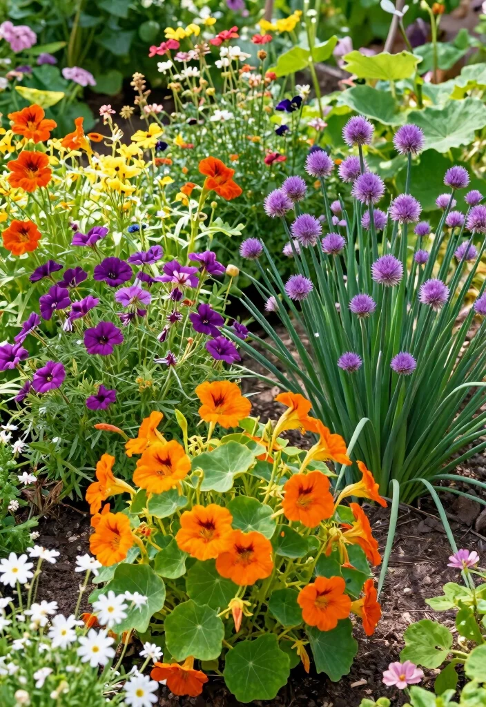 12 Border Flower Bed Ideas for Clean Colorful and Well Defined Gardens - 8. Edible Flower Borders 1