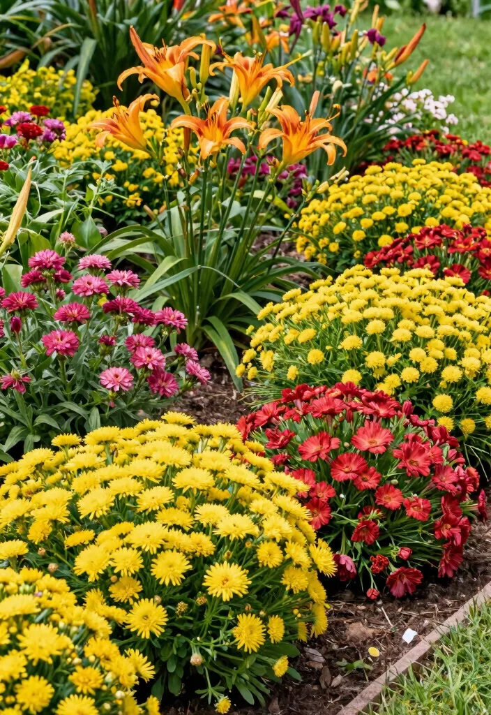 12 Border Flower Bed Ideas for Clean Colorful and Well Defined Gardens - 9. Low Maintenance Perennials 1