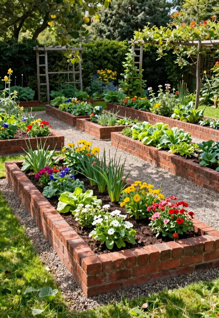 12 Brick Garden Bed Ideas for Classic Structure and Timeless Appeal - 1. Classic Rectangle Raised Garden Beds 1