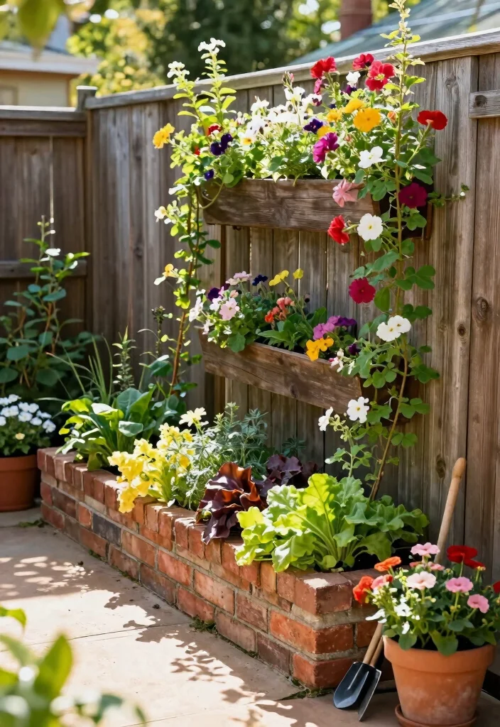 12 Brick Garden Bed Ideas for Classic Structure and Timeless Appeal - 8. Brick Planters for Vertical Gardening 1