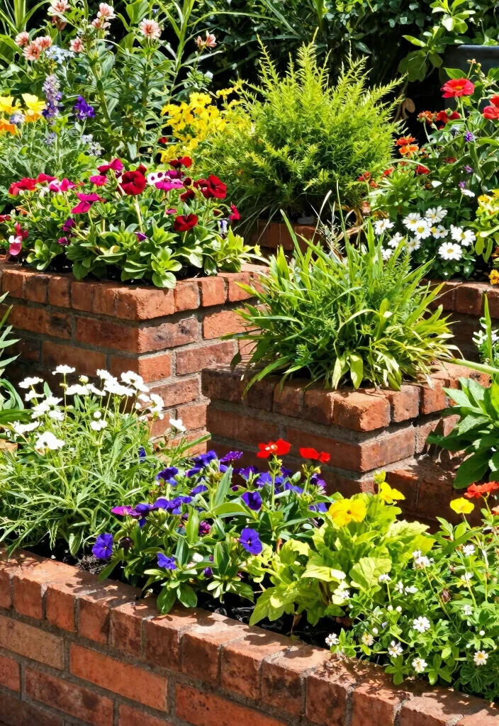 12 Brick Landscaping Ideas for Classic Structure and Timeless Appeal - 6. Unique Brick Planters 1