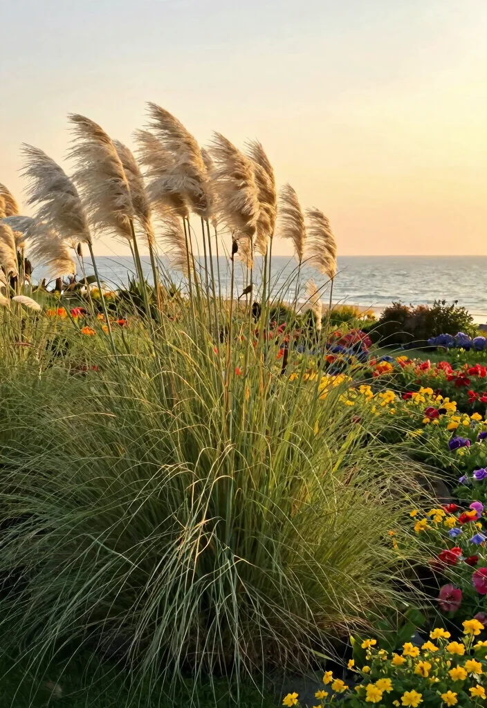 12 Coastal Landscaping Ideas for Breezy Salt Tolerant Outdoor Style 2 12 Coastal Landscaping Ideas for Breezy Salt Tolerant Outdoor Style - 2. Create Windbreaks with Tall Grasses 1