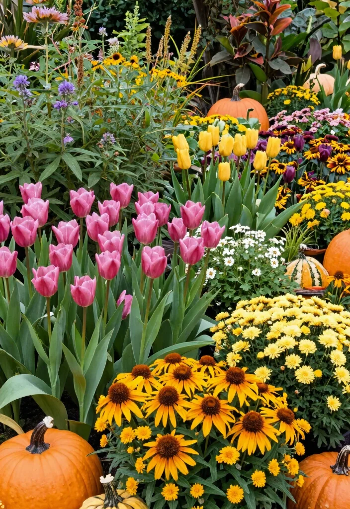 12 Country Farmhouse Landscaping Ideas for Rustic Charm and Curb Appeal 10 12 Country Farmhouse Landscaping Ideas for Rustic Charm and Curb Appeal - 10. Consider a Seasonal Garden 1