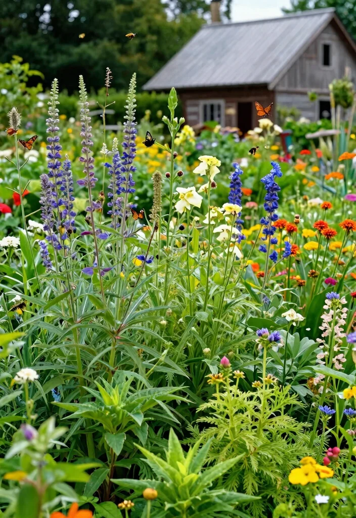 12 Country Farmhouse Landscaping Ideas for Rustic Charm and Curb Appeal 6 12 Country Farmhouse Landscaping Ideas for Rustic Charm and Curb Appeal - 6. Layer with Native Plants 1