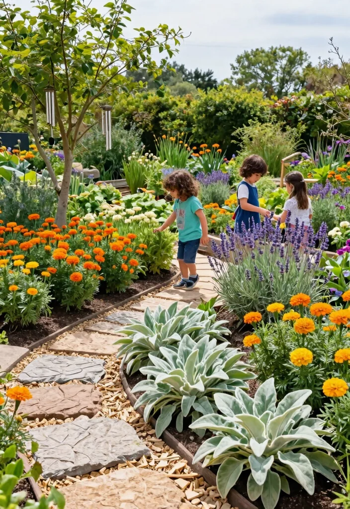 12 Cute Flower Bed Ideas for Playful, Charming, and Eye-Catching Gardens - 10. Sensory Garden 1