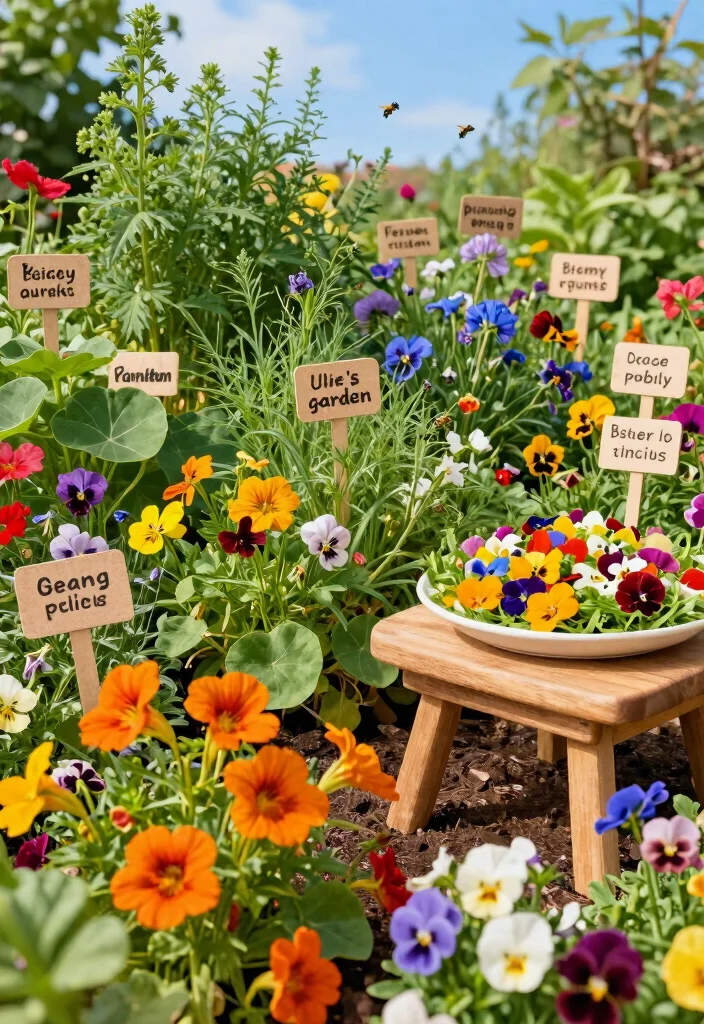 12 Cute Flower Bed Ideas for Playful, Charming, and Eye-Catching Gardens - 6. Edible Flower Bed 1
