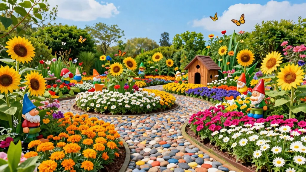 12 Cute Flower Bed Ideas for Playful, Charming, and Eye-Catching Gardens