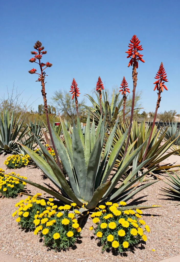 12 Front Flower Bed Ideas Full Sun for Bright Colorful Plant Displays 1 12 Front Flower Bed Ideas Full Sun for Bright Colorful Plant Displays - 1. Drought-Resistant Desert Blooms 1