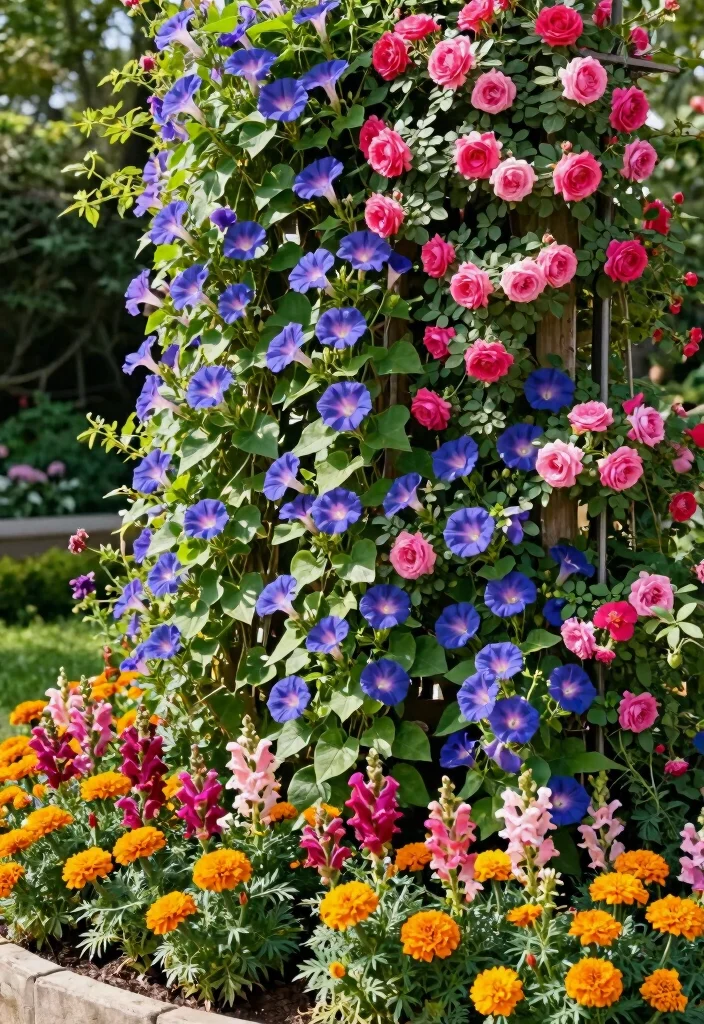 12 Front Flower Bed Ideas Full Sun for Bright Colorful Plant Displays 11 12 Front Flower Bed Ideas Full Sun for Bright Colorful Plant Displays - 11. Vertical Gardening Wonders 1