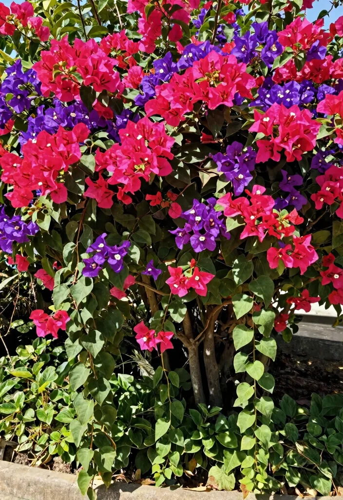 12 Front Flower Bed Ideas Full Sun for Bright Colorful Plant Displays 9 12 Front Flower Bed Ideas Full Sun for Bright Colorful Plant Displays - 9. Bold Bougainvillea 1