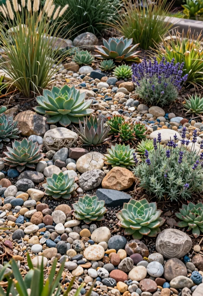 12 Front Flower Bed Ideas for Beautiful Welcoming Curb Appeal - 2. Drought-Resistant Delights 1
