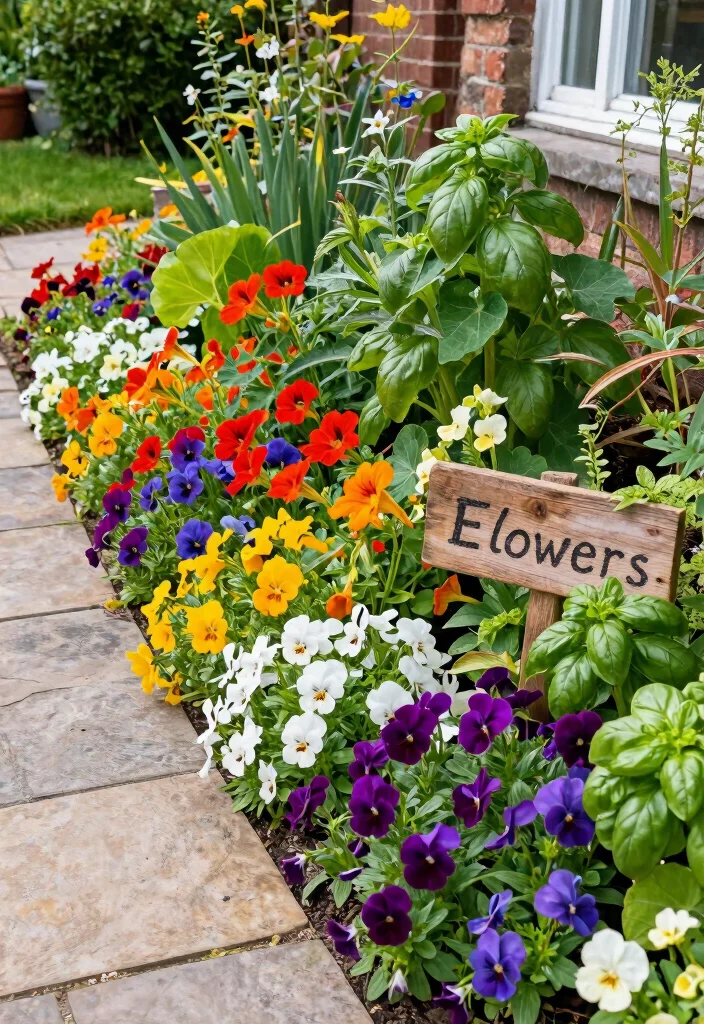 12 Front Flower Bed Ideas for Beautiful Welcoming Curb Appeal - 3. Edible Flower Gardens 1