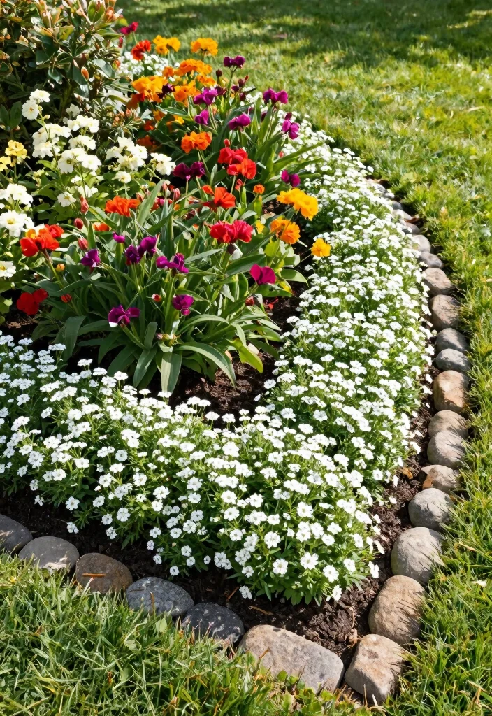 12 Front Flower Bed Ideas for Beautiful Welcoming Curb Appeal - 7. Border Beauties 1