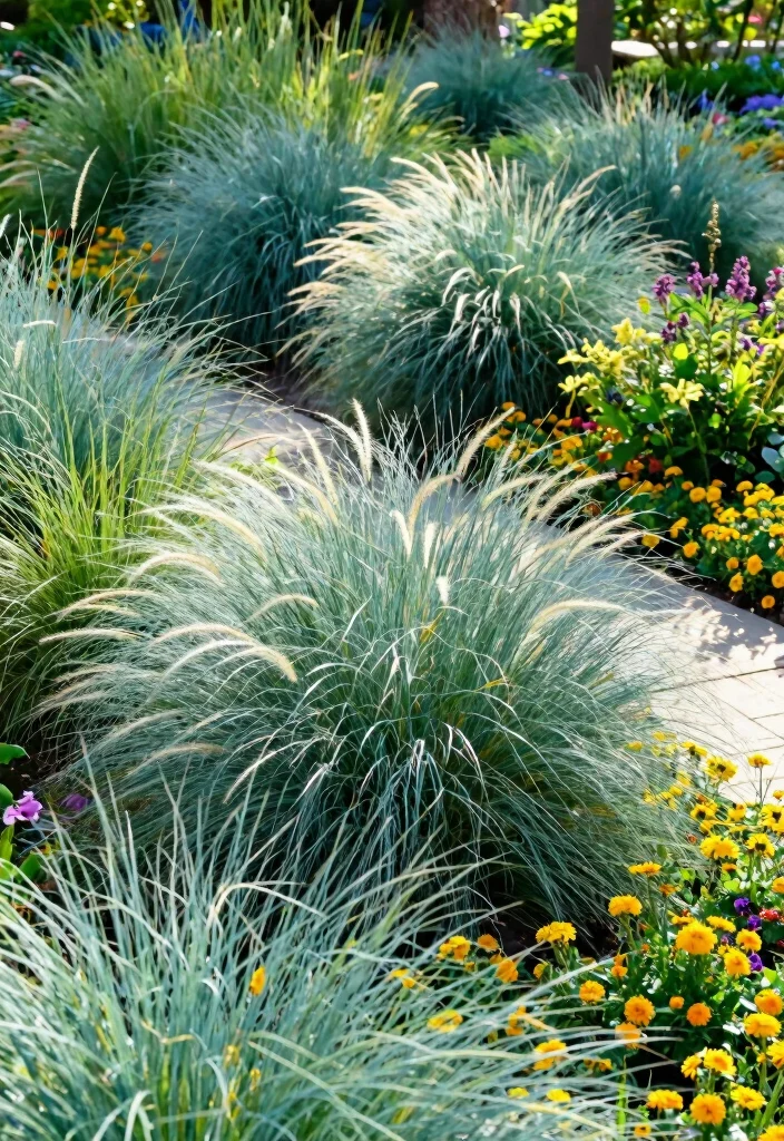 12 Full Sun Landscaping Ideas for Heat Tolerant Colorful Plantings 24 12 Full Sun Landscaping Ideas for Heat Tolerant Colorful Plantings - 4. Drought-Resistant Ornamental Grasses 1
