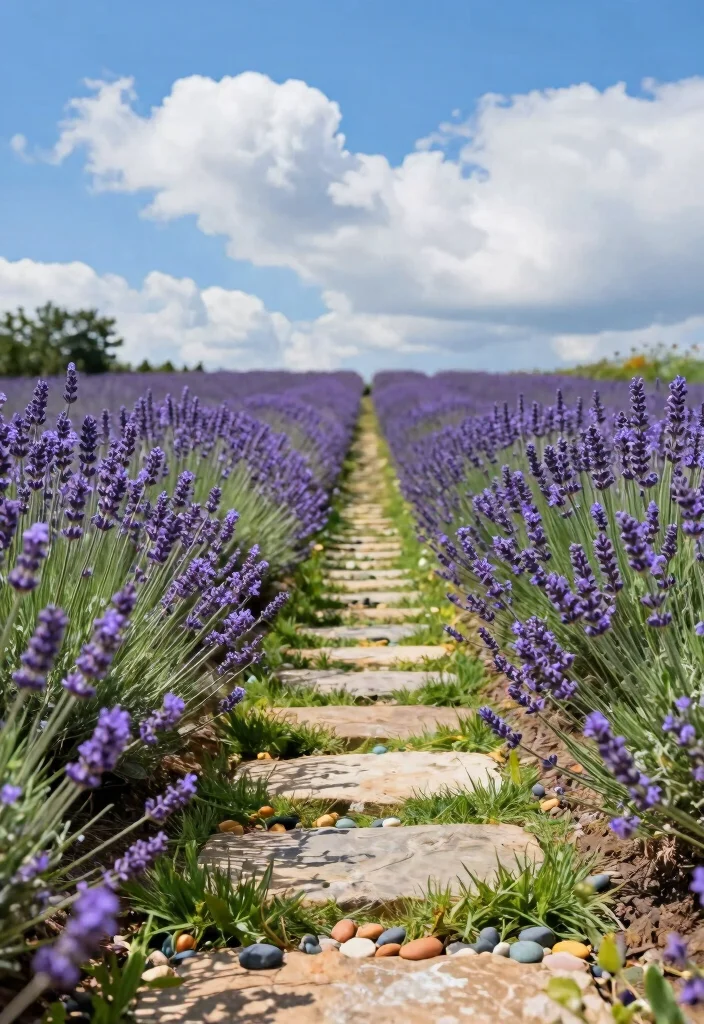 12 Lavender Landscaping Ideas for Fragrant Colorful and Pollinator Friendly Beds - 1. Lavender Edging for Walkways 1