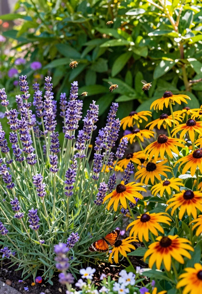 12 Lavender Landscaping Ideas for Fragrant Colorful and Pollinator Friendly Beds - 2. Mixed Pollinator Beds 1