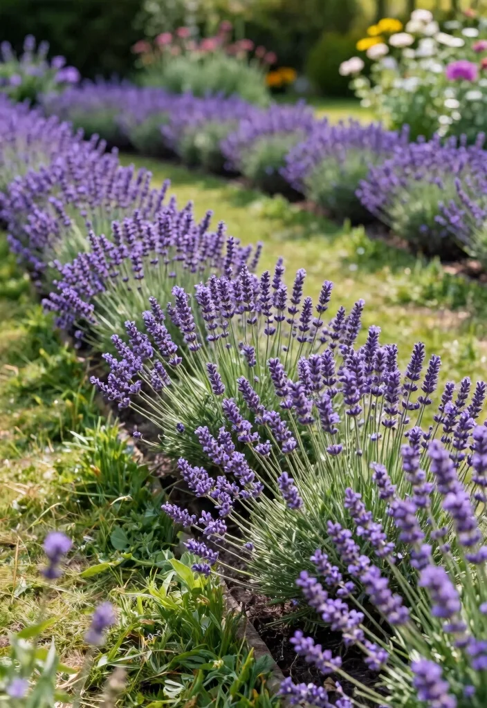 12 Lavender Landscaping Ideas for Fragrant Colorful and Pollinator Friendly Beds - 5. Lavender Hedge 1