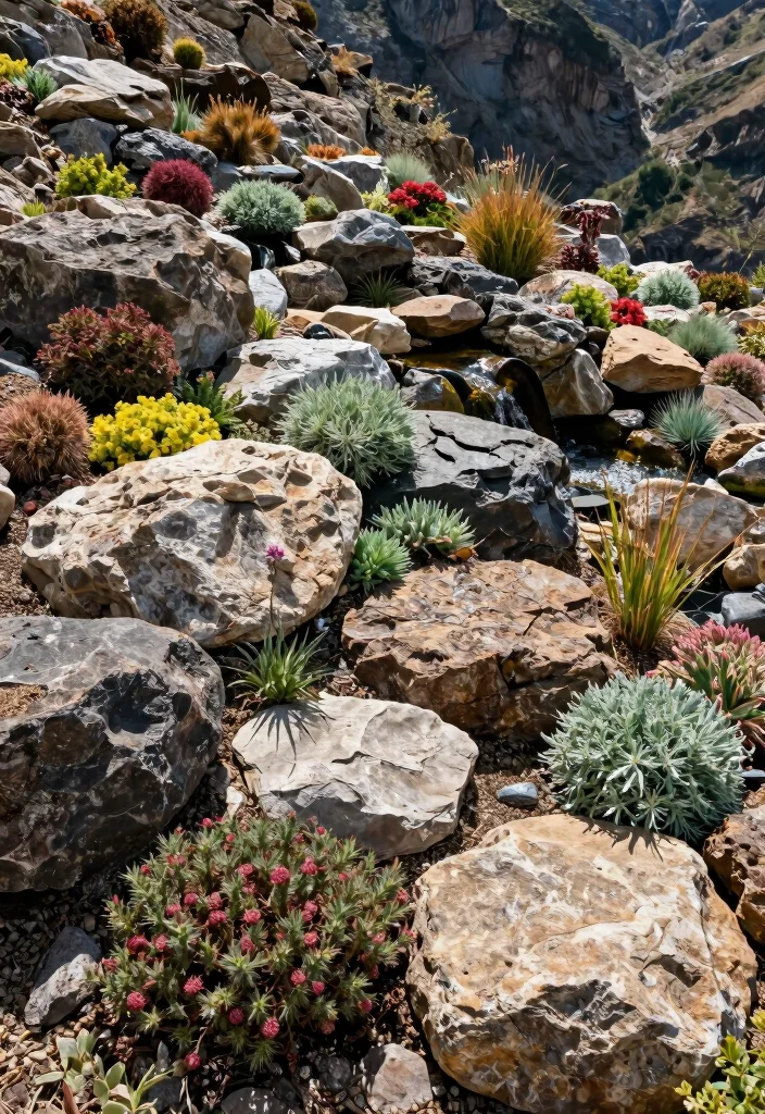 12 Mountain Landscaping Ideas for Natural Textures and Native Beauty - 2. Rock Garden Design 1