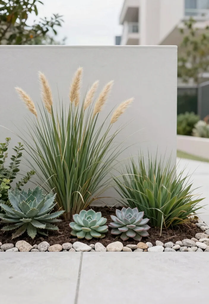 12 Narrow Flower Bed Ideas for Tight Spaces and Clean Borders - 7. Minimalist Flower Beds 1