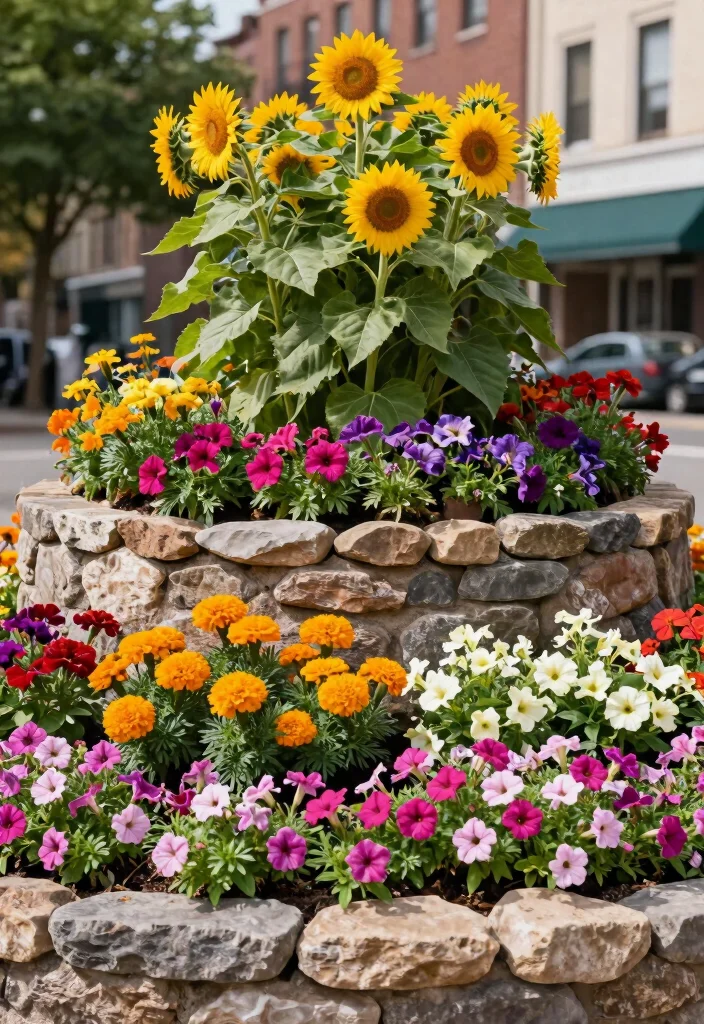 12 Narrow Flower Bed Ideas for Tight Spaces and Clean Borders - 9. Tiered Flower Beds 1