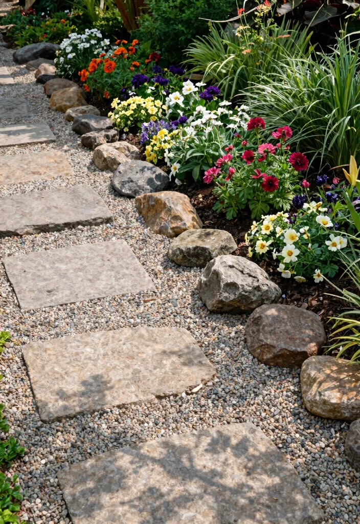 12 Pea Gravel Flower Bed Ideas for Drainage Texture and Low Maintenance - 1. Serene Stone Borders 1
