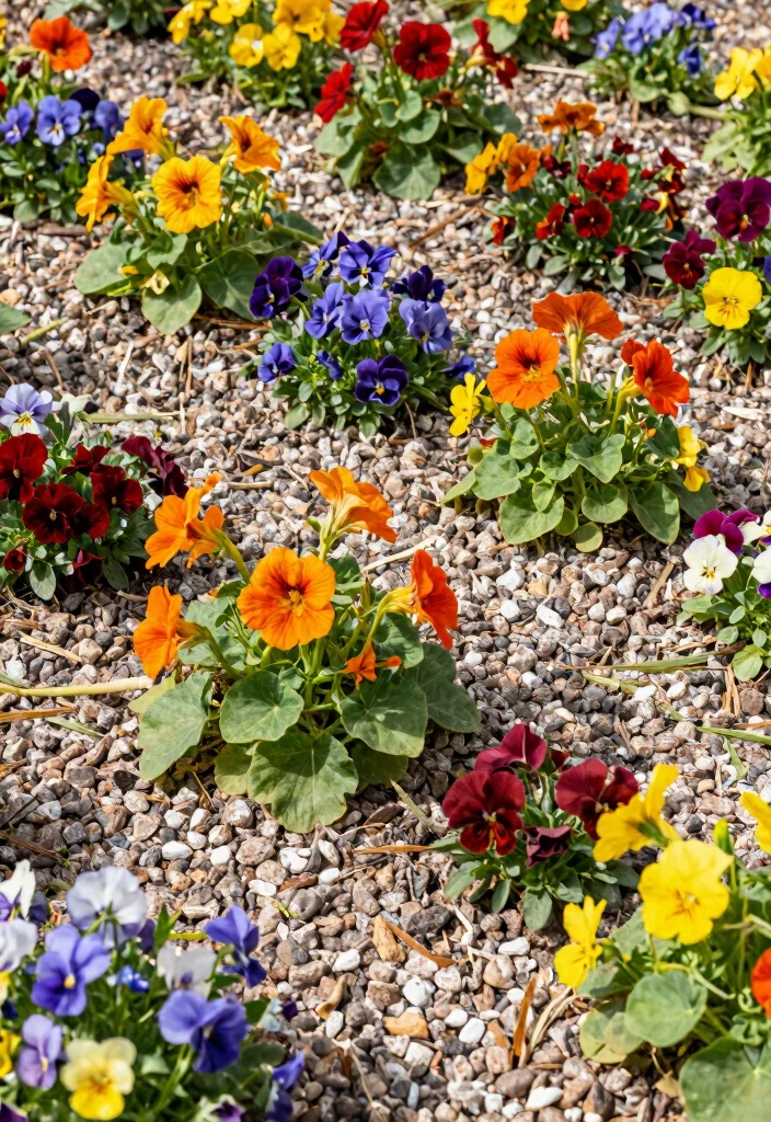 12 Pea Gravel Flower Bed Ideas for Drainage Texture and Low Maintenance - 6. Edible Flower Beds 1