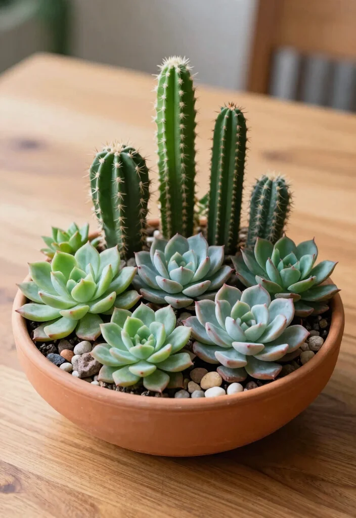 12 Planter Landscaping Ideas for Flexible Colorful and Space Saving Design - 10. Succulent and Cactus Gardens 1