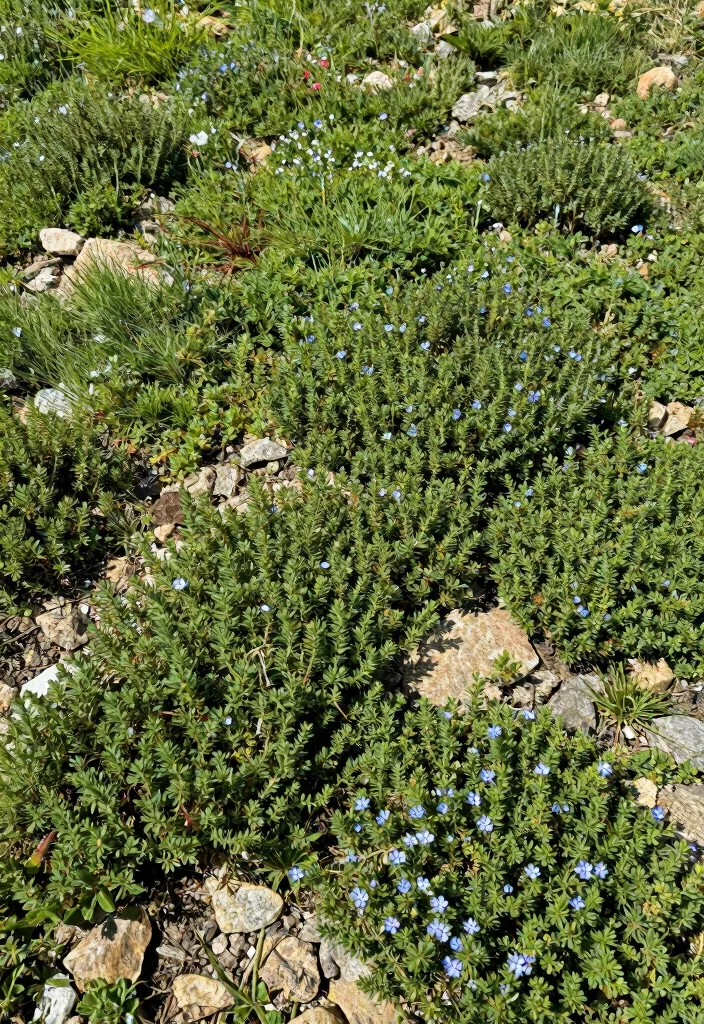 12 Ranch House Landscaping Ideas for Open Simple and Southwestern Style - 5. Incorporate Drought-Resistant Ground Cover 1