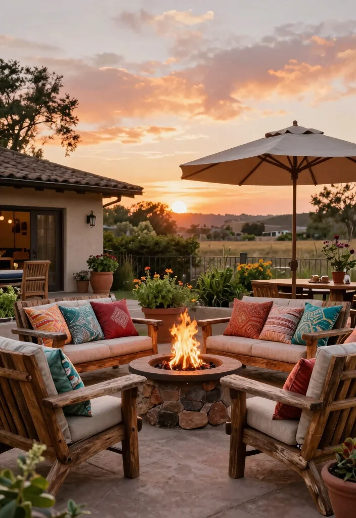 12 Ranch House Landscaping Ideas for Open Simple and Southwestern Style - 7. Create Outdoor Living Spaces 1