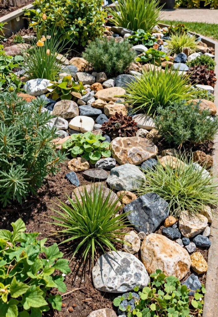 12 Rock Bed Ideas for Low Maintenance Modern Garden Landscaping - 12. Eco-Friendly Rock Bed Gardens 1