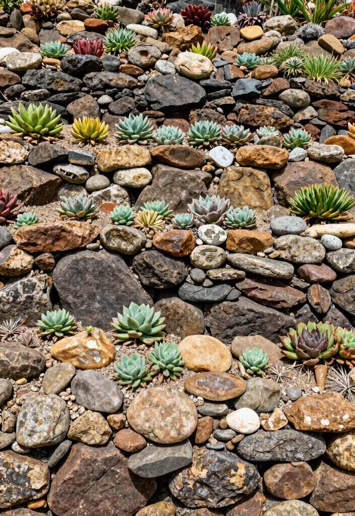 12 Rock Bed Ideas for Low Maintenance Modern Garden Landscaping - 5. Layered Rock Bed Design 1