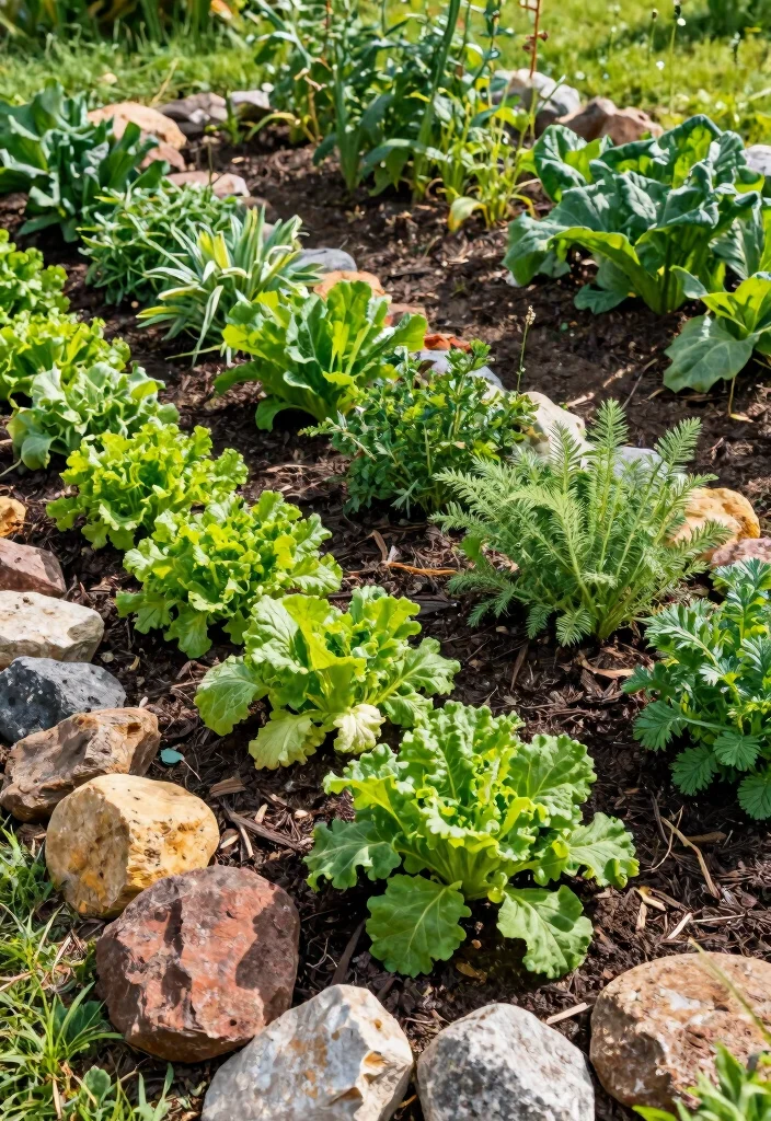 12 Rock and Mulch Landscaping Ideas for Clean Contrast and Weed Control - 11. Edible Gardens with Mulch and Rocks 1